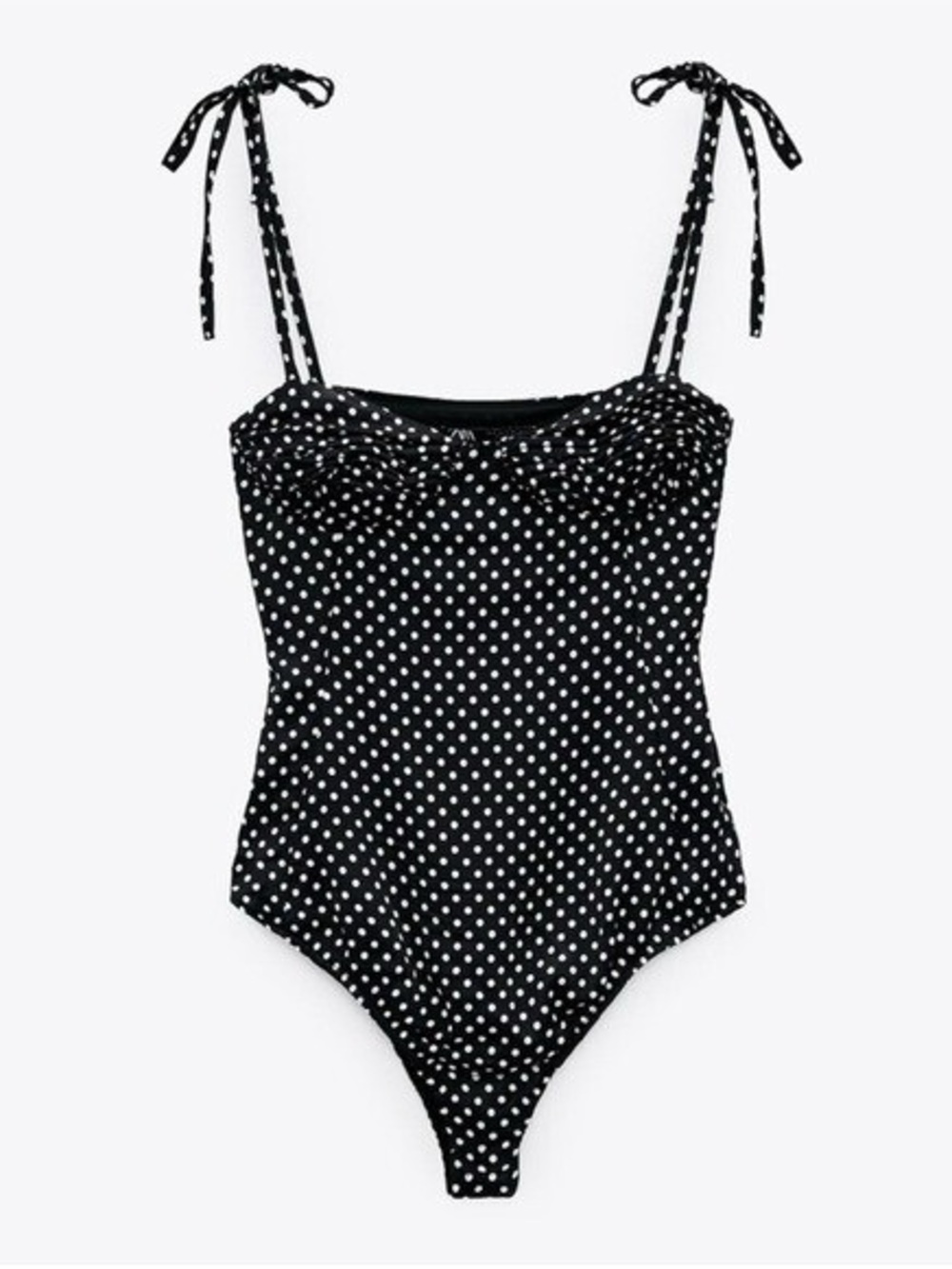 zara satin effect polka dot body suit size medium